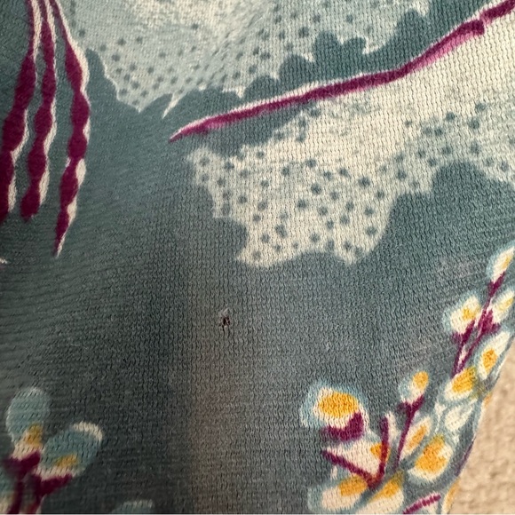 Vintage 70s Maxi Dress Hawaiian Tropical Short Sleeve Juniors Sz 11 Floral - Picture 10 of 12